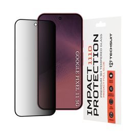 Techsuit 111D Privacy Закалено стъкло, Google Pixel 11 / Pixel 11 Pro, черно