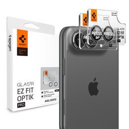 Spigen Optik.TR Ez Fit Pro Kameraschutz für iPhone Duo - Gehärtetes Panzerglas für Kamera - 2 Stück - Star White