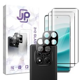 JP Kombi-Pack, Set mit 2 Panzergläsern und 2 Kameralinsen-Schutzgläsern, Xiaomi Redmi Note 14 Pro 5G