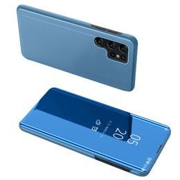 Clear view husă albastru pentru telefon Samsung Galaxy S23 Ultra