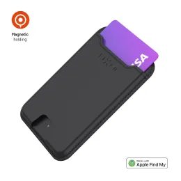 FIXED MagWallet pénztárca MagSafe-fel, Find My lokátorral és vezeték nélküli töltéssel, fekete