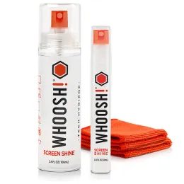 WHOOSH! Screen Shine Duo 100 ml + 8 ml set za čišćenje zaslona s mikrovlaknenim krpicama