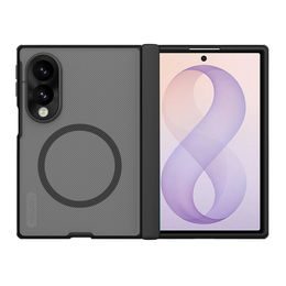 Samsung Galaxy Z Fold 8 vāciņš – Nillkin Super Frosted Shield Fold Magnetic – caurspīdīgs / melns