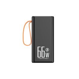 Prenosna baterija 60 000 mAh, 66W PD, LED panel, črna