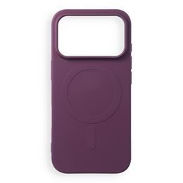 iPhone 17 Pro / 18 Pro silikona vāciņš – Silicone Mag Cover MagSafe – ķiršsarkans