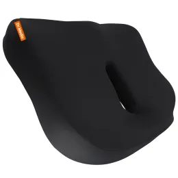 Ergonomski jastuk za sjedenje za potporu trtične kosti, crni