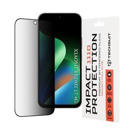 Techsuit 111D Privacy Panzerglas für Xiaomi Redmi 17 4G / 5G - Gehärtetes Displayschutzglas mit Anti-Spy Technologie - Schwarz