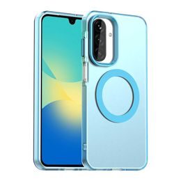 Techsuit CandyCase MagSafe Hoesje - Samsung Galaxy A27 5G - Schokbestendig - met Magnetische Ring - Blauw