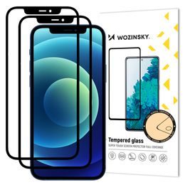 Wozinsky 2x 5D Zaščitno kaljeno steklo, iPhone 12 Pro Max, črn