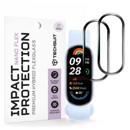 Techsuit Nano Flex, Xiaomi Mi Band 9 / 9 NFC, 2 komada, crna