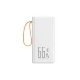 Powerbank 60 000 mAh, 66W PD, LED panel, bela