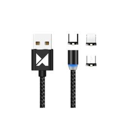 Cablu magnetic 3 în 1,USB / micro USB / USB Typ C / Lightning 1m