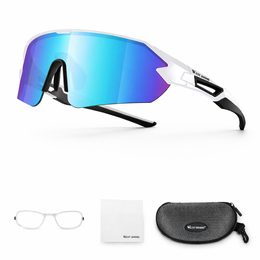 West Biking Sportbrille für Radfahren mit UV-Schutz - Schwarz-Weiß