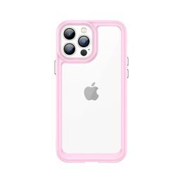 Outer Space tok borító, iPhone 12 Pro, rózsaszín