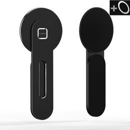 Μαγνητική πλευρική βάση τηλεφώνου για laptop / MacBook, αλουμινίου, αναδιπλούμενη κατασκευή, μαύρη