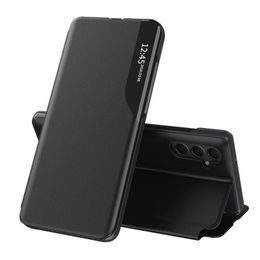 Eco Leather View Case, Samsung Galaxy S25 Plus, czarne