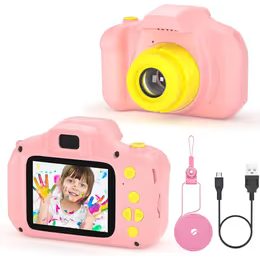 Aparat foto digital pentru copii, roz / galben