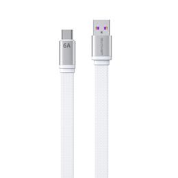 WK Design King Kong 2. generációs USB és USB-C kábel, gyors töltés / adatátvitel, 6A, 1,3 m, fehér (WDC-156a)