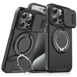 Camslide Stand obal, iPhone 15, čierny