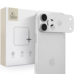 iPhone 18 Pro kaamerakaitse – Tech-Protect Camalloy Fit+ – hõbedane