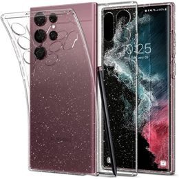 Spigen Liquid Crystal tok telefonra, Samsung Galaxy S22 Ultra, Glitter Crystal