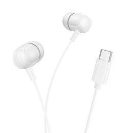 Borofone BM77 Delicious ausinės su mikrofonu USB-C – balta