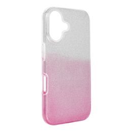 Obal Forcell Shining, iPhone 16, stříbrno růžový