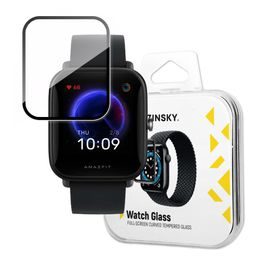 Wozinsky Watch Glass hibrid üveg, Xiaomi Amazfit Bip U, fekete