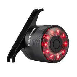 Rockbros Q1 Tylne światło rowerowe, 7 kolorów, LED, micro USB, czarne