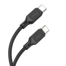 Hoco X90 kabel USB-C - USB-C, 3A 60W, 1 m, črn