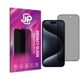 JP Privacy Tvrdené sklo, iPhone 15 Pro, čierne