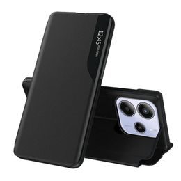 Eco Leather View Case, Xiaomi Redmi Note 14 5G, černé