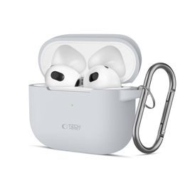 Tech-Protect Silikonska maska, Apple AirPods 3, siva