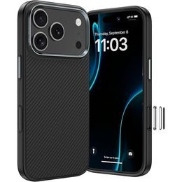 iPhone 17 Pro / 18 Pro ümbris – Benks Magnetic Armor Pro Kevlar Metal Frame – must
