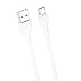 Cablu XO NB200 USB - USB-C, 1 m, alb