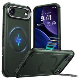 Husă ESR Cyber Armor Kickstand, iPhone Air, verde