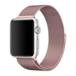 Magnetic Strap remienok pre Apple Watch 7 (41mm), ružový