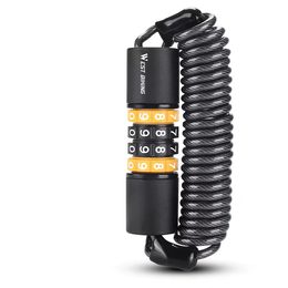 West Biking Tragbares Wasserdichtes Helmschloss für Fahrrad - Orange