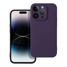 Silicone Mag Cover husă, iPhone 14 Pro Max, violet