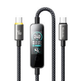 Mcdodo Datenkabel mit TFT-Display (CA-8750) USB-C auf USB-C, 240 W, 1,2 m - Schwarz