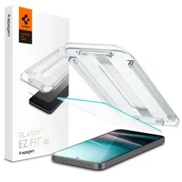 Samsung Galaxy A36 / A37 5G apsauginis stiklas – Spigen Glass.TR EZFit grūdintas stiklas su montavimo rėmeliu