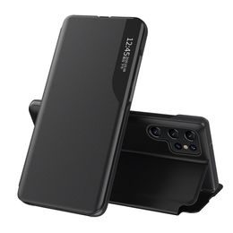Eco Leather View Case, Samsung Galaxy S24 Ultra, černé