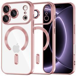 iPhone 17 Pro / 18 Pro ümbris – Techsuit Luxury Crystal MagSafe – roosa