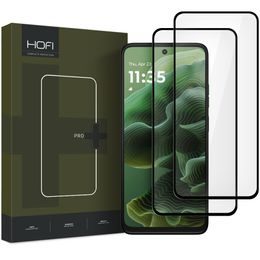 Hofi Pro+ Displayschutz aus gehärtetem Glas, Motorola Moto G35 5G, 2 stücke, schwarz