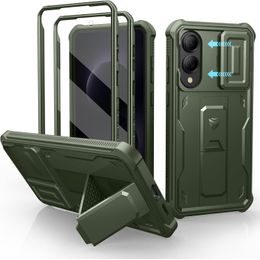 Dexnor 360 Kickstand Camprotector etui Samsung Galaxy S25 Edge, zielone