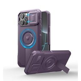 Dexnor MagSafe Kickstand Camprotector obal iPhone 16, fialový