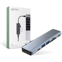 Tech-Protect V5-HUB Adapter 7in1, Grau