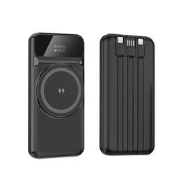 MagSafe 15W bezdrátová PowerBanka, 10 000 mAh se 3 integrovanými kabely, velikost M, černá