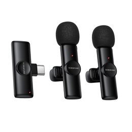 Borofone BFK16A Bezdrátový mikrofon USB-C, 2 kusy, černý
