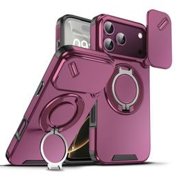 Camslide Stand etui, iPhone 18 Pro Max, vinsko rdeč